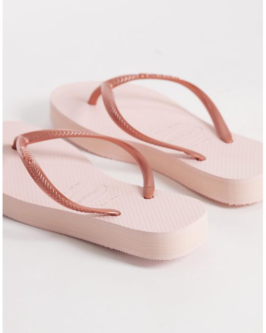 Havaianas Pink Slim Platform Flip Flops