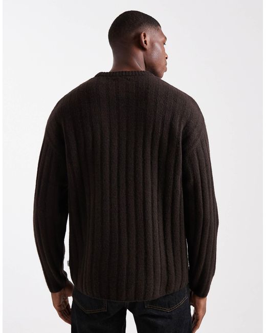 Jack & Jones – oversize-pullover in Black für Herren