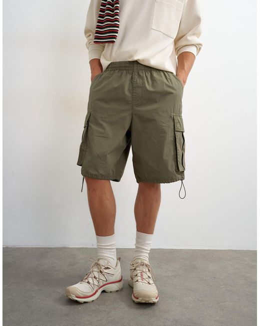 Topman Green Baggy Fit Cargo Short for men