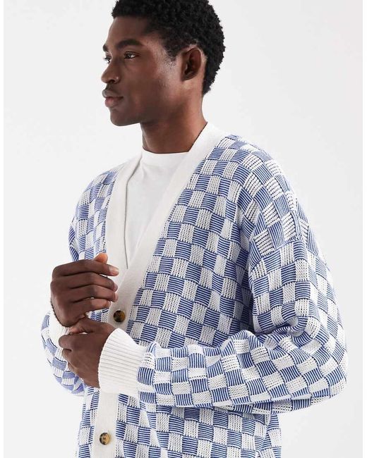 Tommy Hilfiger Blue Relaxed Fit Textured Cardigan for men