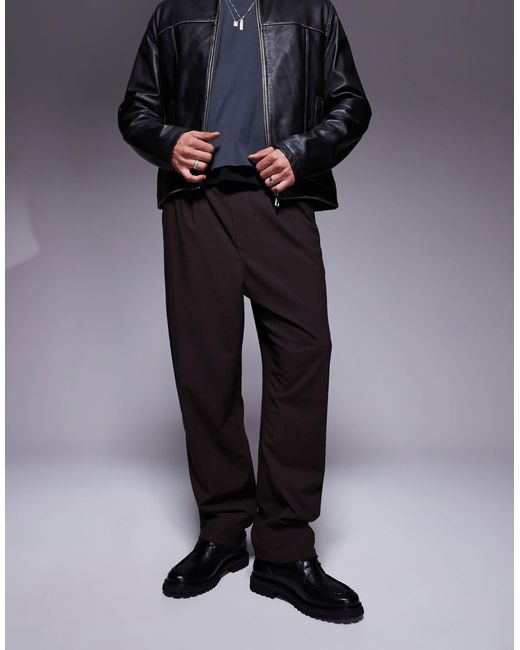 Pantalon ajusté coupe ballon en tissu doux ASOS pour homme en coloris Blue
