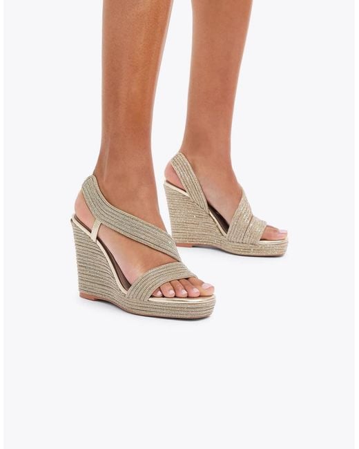 Carvela Kurt Geiger White Gala Wedge Jewel 110 Heeled Sandals