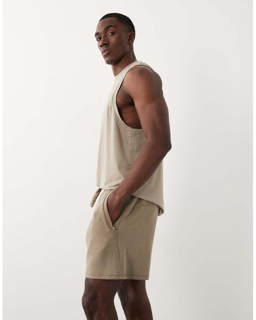 4505 Natural Yoga Ultra Soft Modal Blend Training Shorts With Zipper Pockets for men