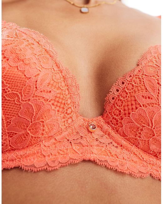 Sexy lace - soutien-gorge pigeonnant rembourré - corail Ann Summers en coloris Orange