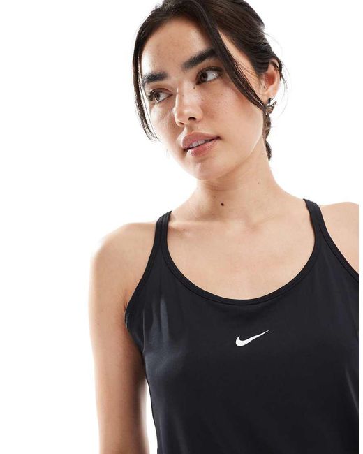 Nike Black Nike One Training Dri-fit Strappy Vest