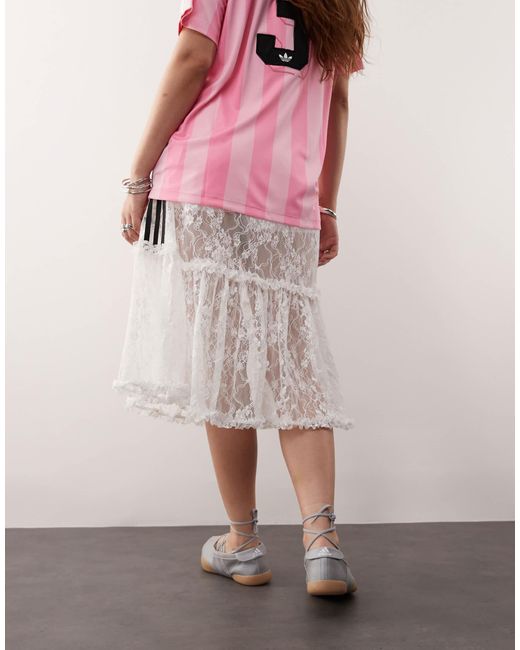 Adidas Originals Pink Midi Skirt