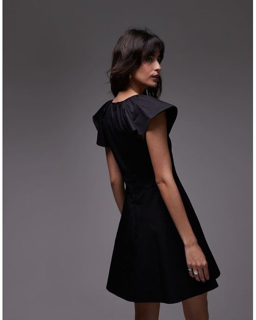 & Other Stories Black Fitted Corset Mini Dress