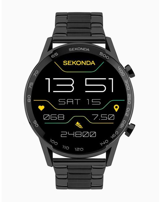 Sekonda Black Active Plus 45Mm Smartwatch Watch for men