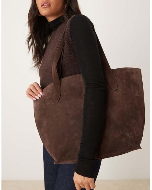 Borsa Da Spalla di Mango in Brown