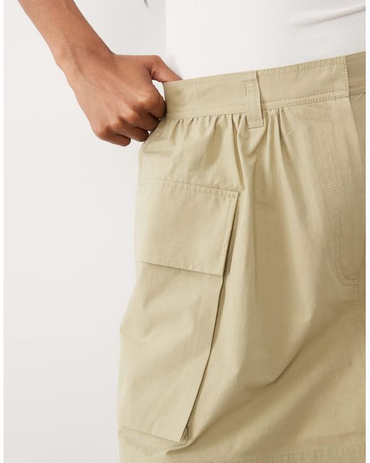 ARKET Natural Utility Mini Skirt