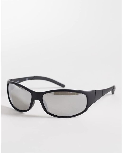 ASOS Gray Wrap Sunglasses for men