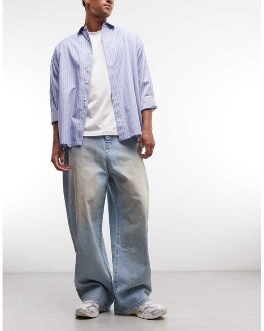 Liquor N Poker Blue Super baggy Jeans for men