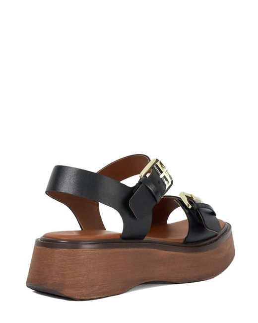 Dune Brown Luno Platform Sandals