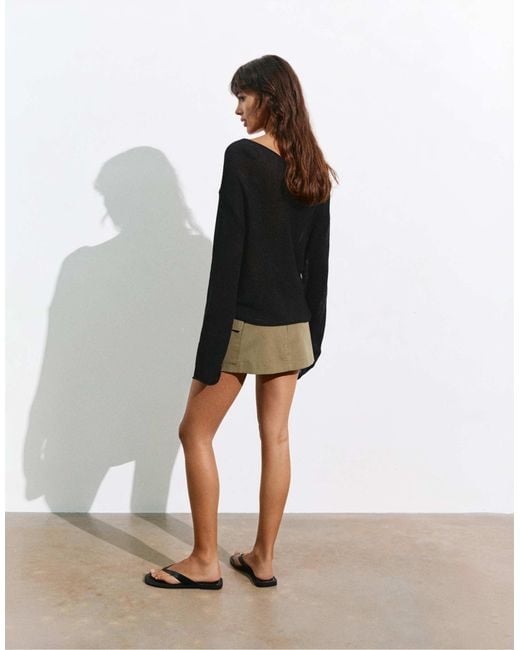 Pull rustique Pull&Bear en coloris Black