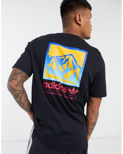 Adidas Originals Black Adiplore T-shirt With Back Print for men