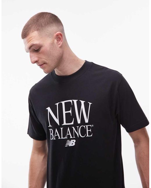 New Balance Black Reimagined Graphic T-shirt for men