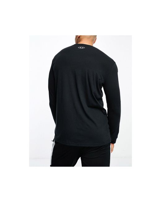 Under Armour – abc – langärmliges t-shirt in Black für Herren