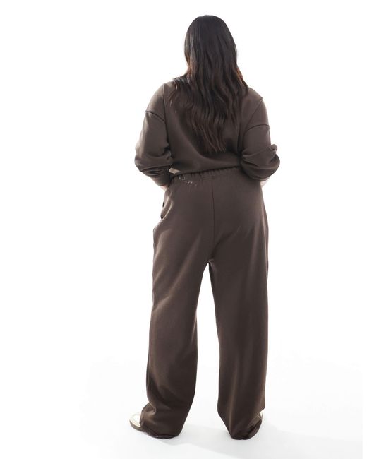 Pieces Plus Brown Pieces curve – weite jogginghose
