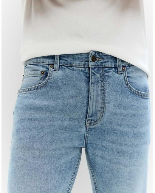 Pull&Bear Blue Skinny Jeans for men