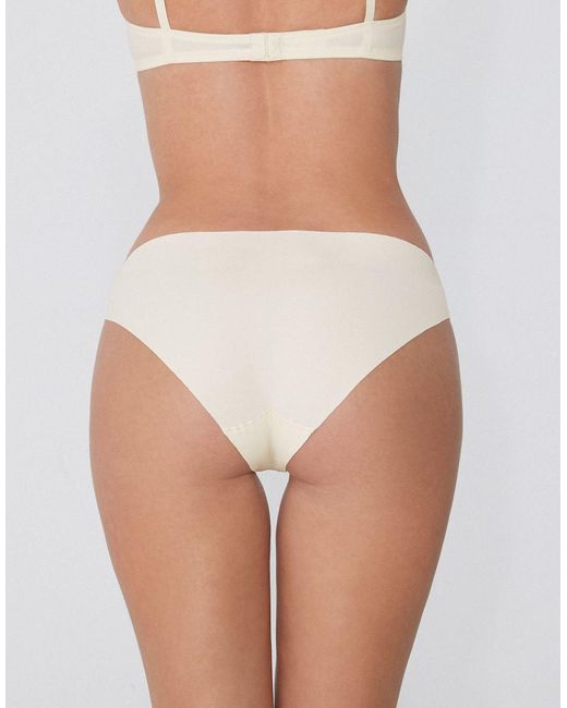 Tezenis White Laser-Cut Microfibre Knickers