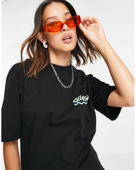 Collusion 80s 'c' Oversized T-shirt in Black - Lyst