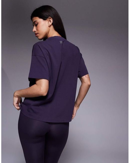 4505 Purple Icon Heavyweight Cotton Oversized T-shirt With Quick Dry Finish