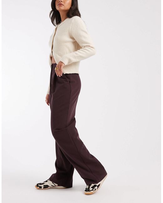 Miss Selfridge Purple Tailored Wide Leg Pants