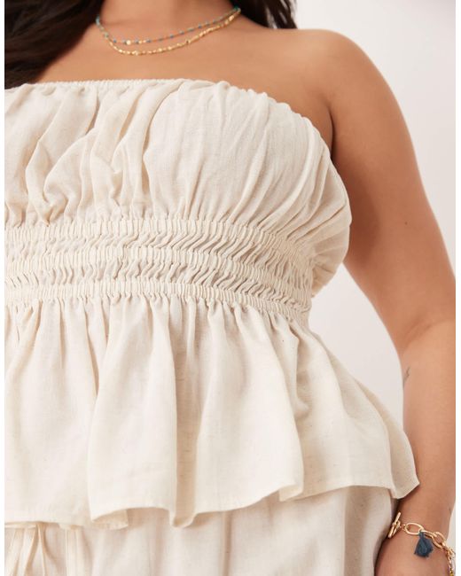 Asos design curve - belle - top ASOS en coloris Natural