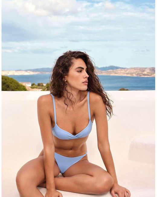 Calzedonia Blue Premium Fit Super Push Up Bikini Top