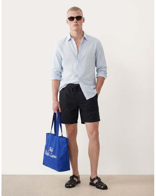 ASOS White Linen Blend Short for men