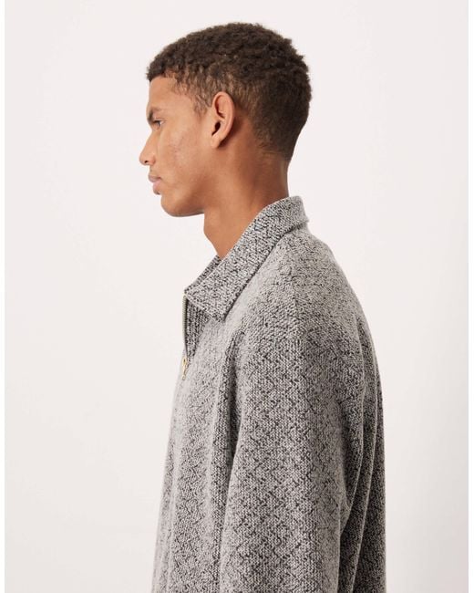 ASOS Gray Relaxed Drop Shoulder Quarter-zip Sweatshirt for men