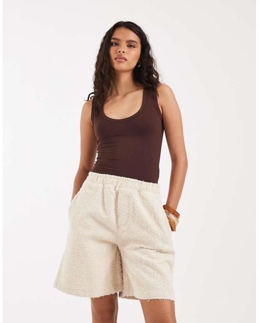 ASOS Natural Pull On Shorts