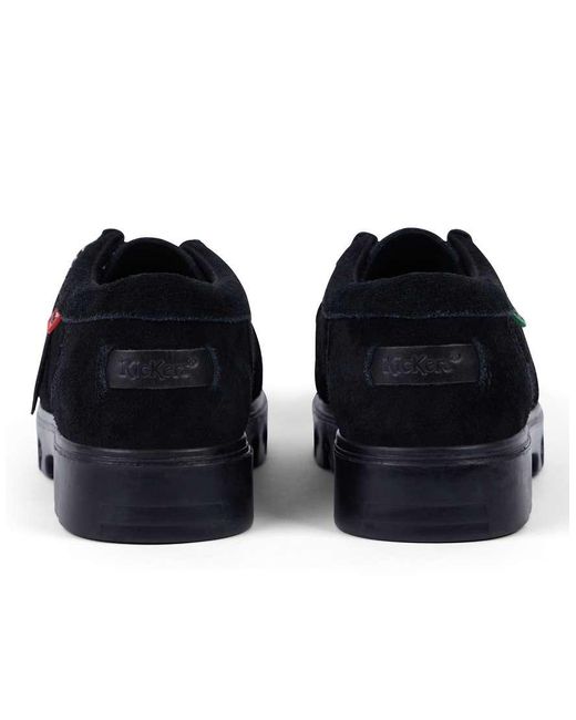 Kickers Black Shoe Lennon Wall Suede Shoe