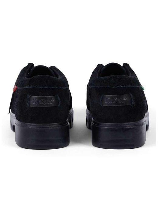 Kickers Black Shoe Lennon Wall Suede Shoe