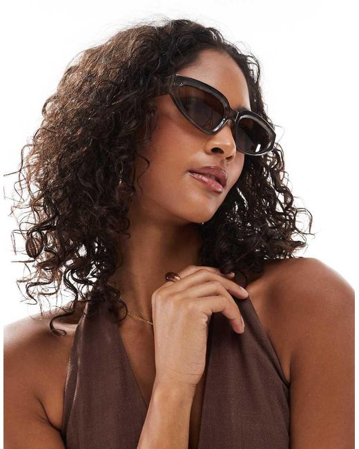 A.Kjærbede Brown Ella Cateye Sunglasses