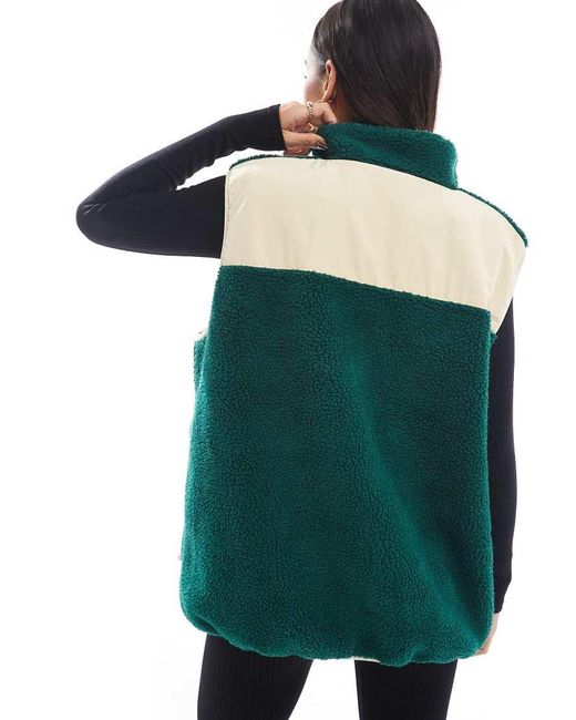 OOSC Blue Method Sherpa Ski Vest Forest