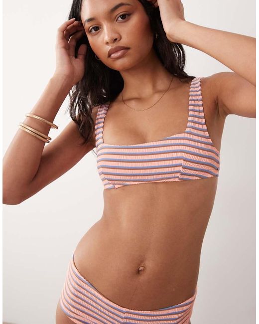 ASOS Brown Sally Scoop Neck Bikini Top