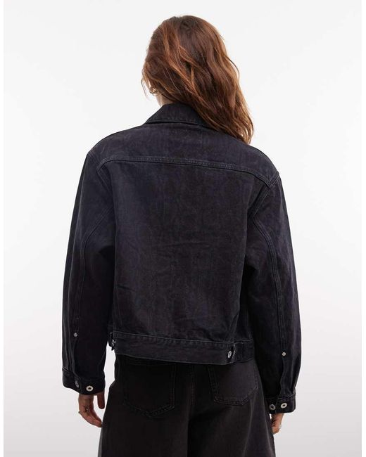Carhartt Blue Belmar Denim Jacket With Faded Snake Print