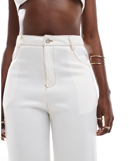 Missy Empire White Wide Leg Jeans Co-ord