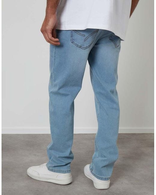 Threadbare Gray Straight Fit Jeans With Stretch for men