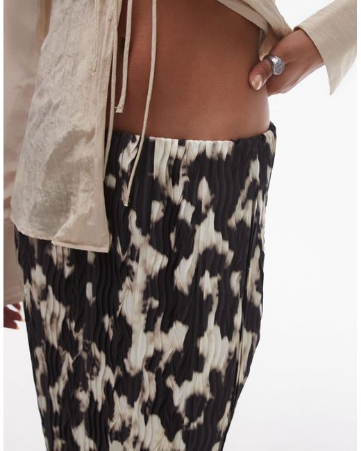 Leopard print midi skirt topshop top