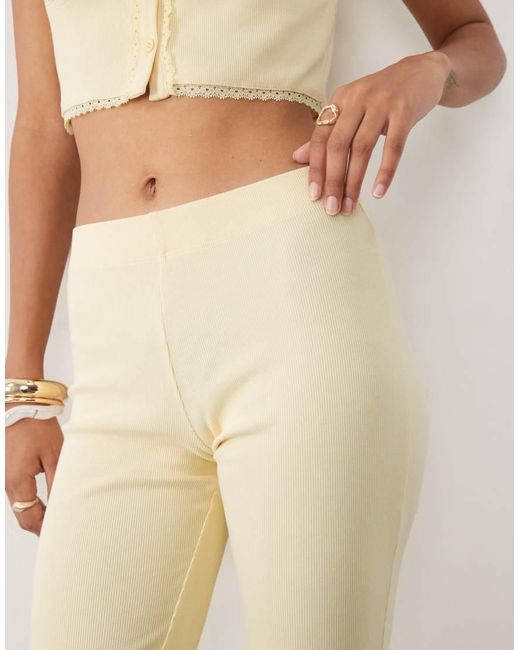 Miss Selfridge Natural Capris Pant With Split Bow Hem Co-Ord