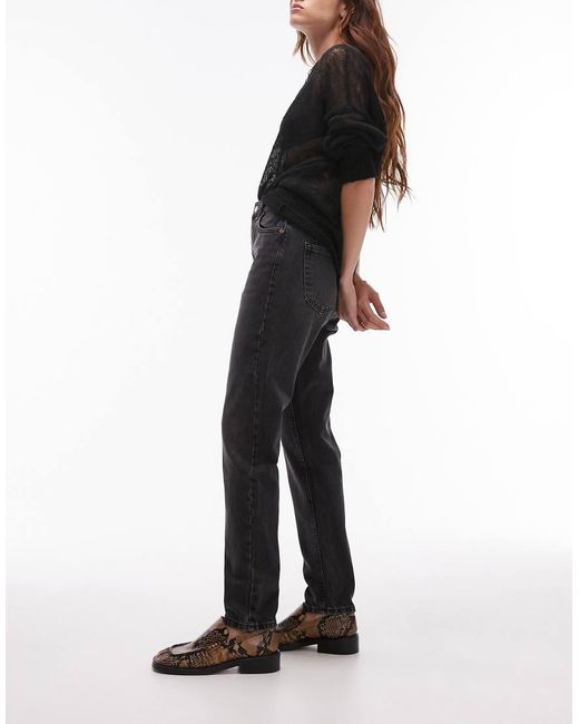 TOPSHOP Black Hourglass Original Mom High Rise