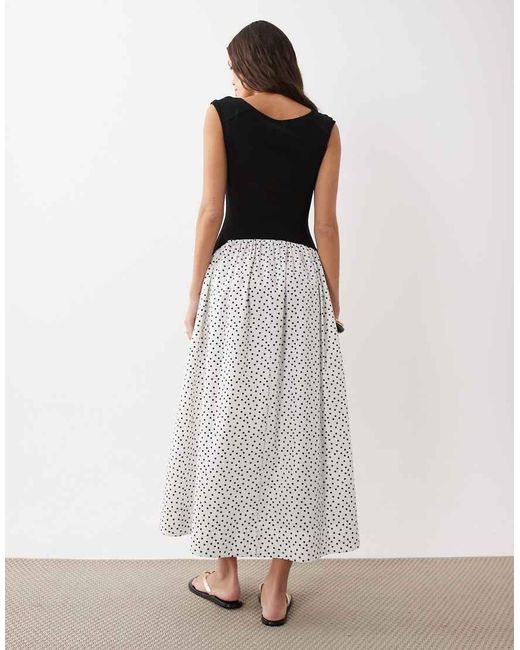 ASOS White Sleeveless Scoop Neck Hybrid Maxi Dress