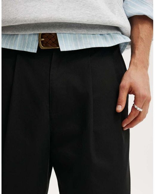 Cotton On White Super Baggy Pleated Short for men