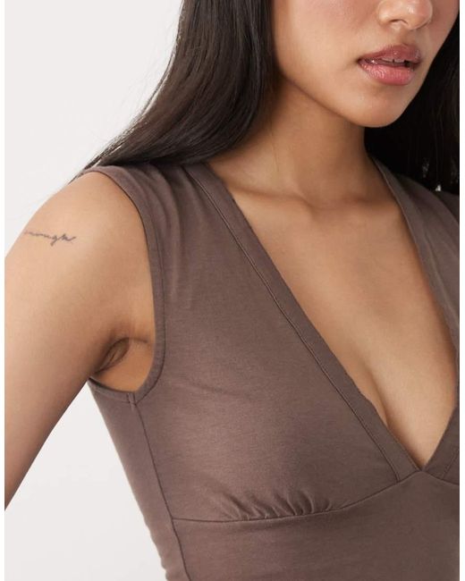 Motel Blue Emberly Plunge Top