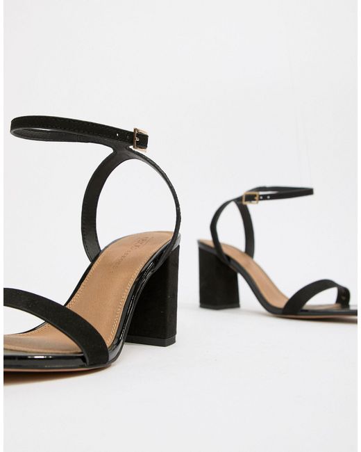 black wide fit barely there heels