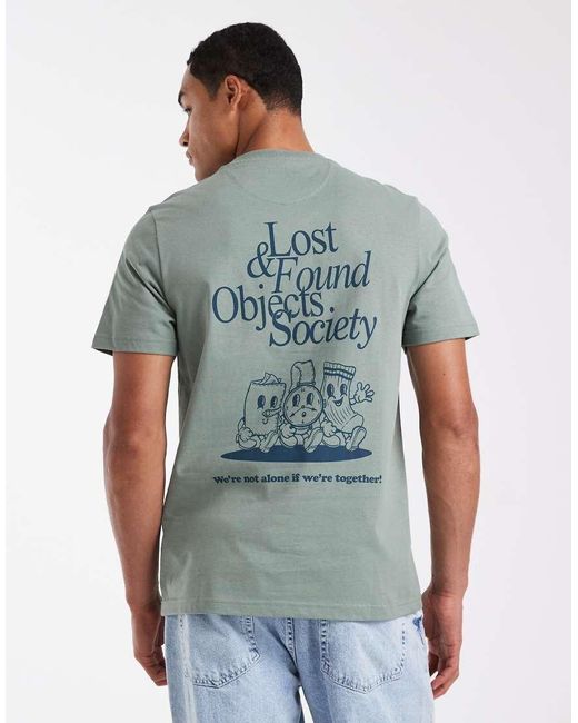 Camiseta Con Gráfico Marcham De Farah de hombre de color Blue