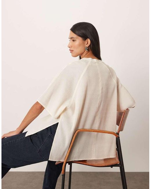 ARRANGE Natural Hybrid Textured Raglan Tee