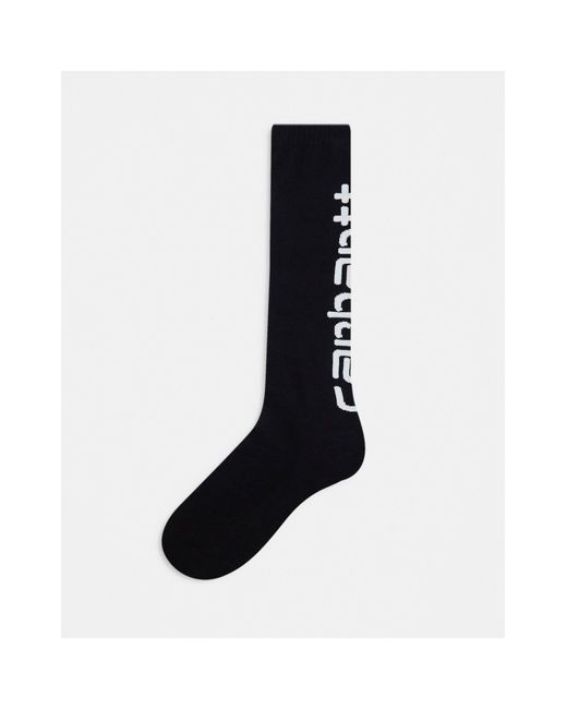 Chaussettes longues avec inscription Carhartt pour homme en coloris Black